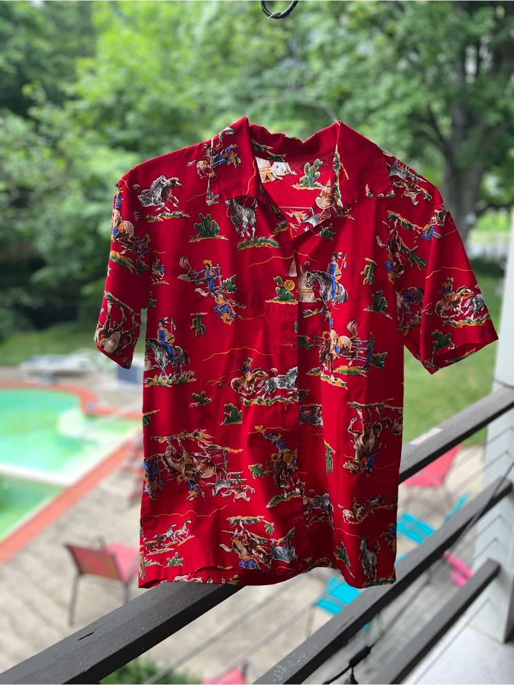 True Vintage Western Print Shirt - unisex style.